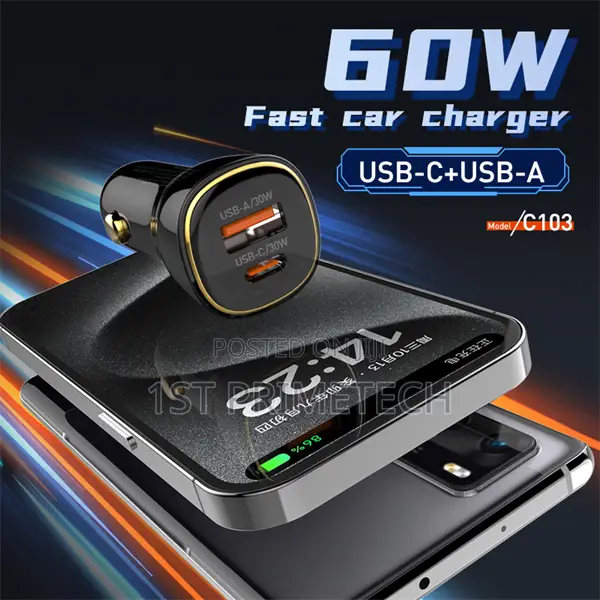 Ldnio Pd30w+Qc30w Type-C Car Charger (