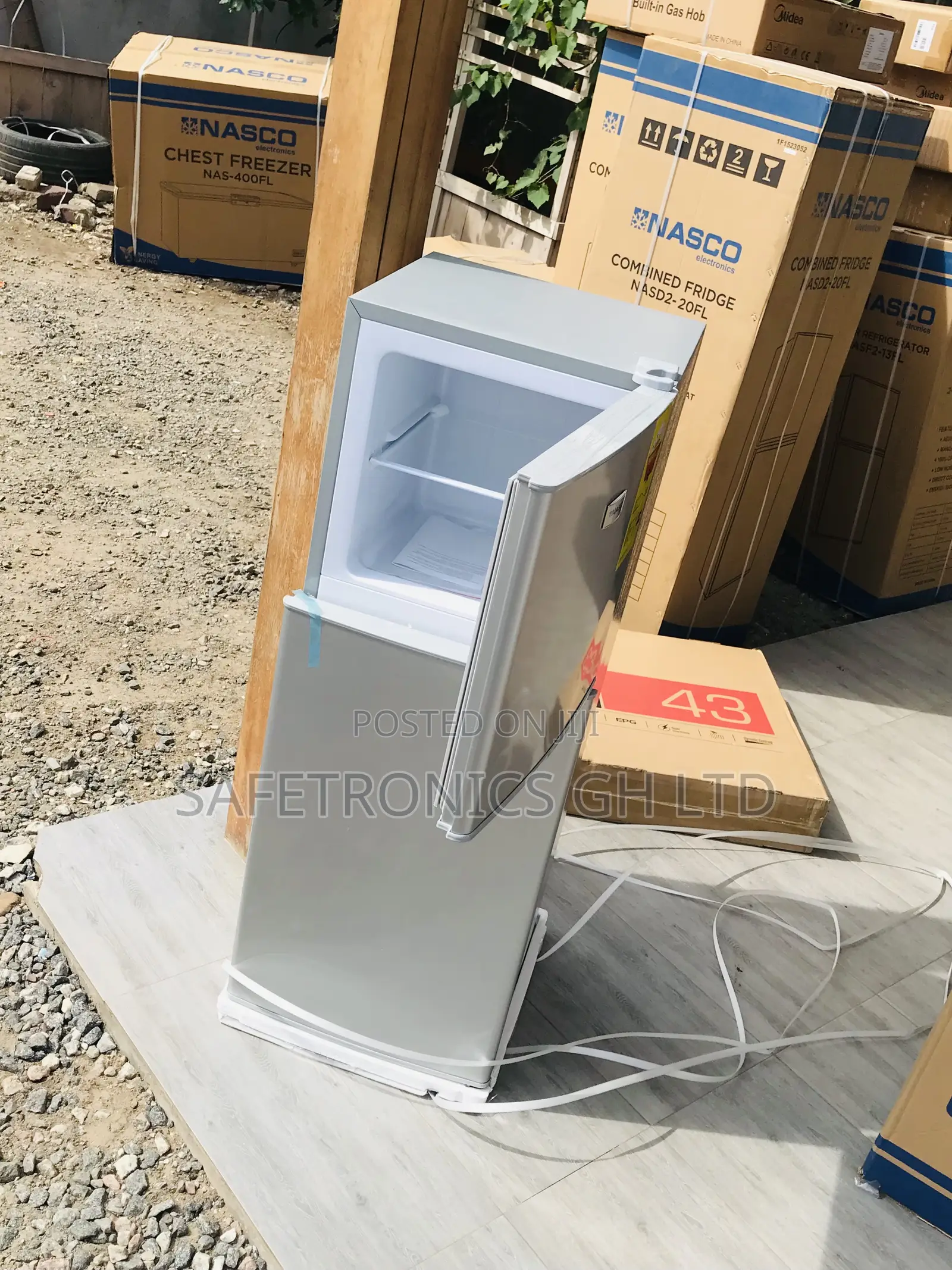 Doubledoor Topfreezer Nasco Gray Nasf2-13fl Fridge
