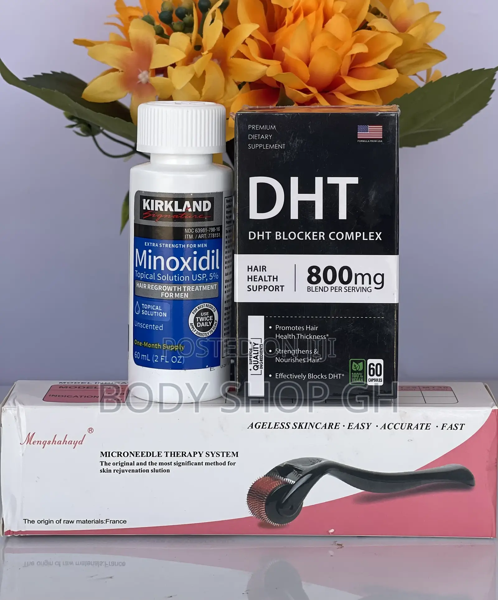 Hairline Regrowth Pack - Kirkland Minoxidil + DHT Blocker