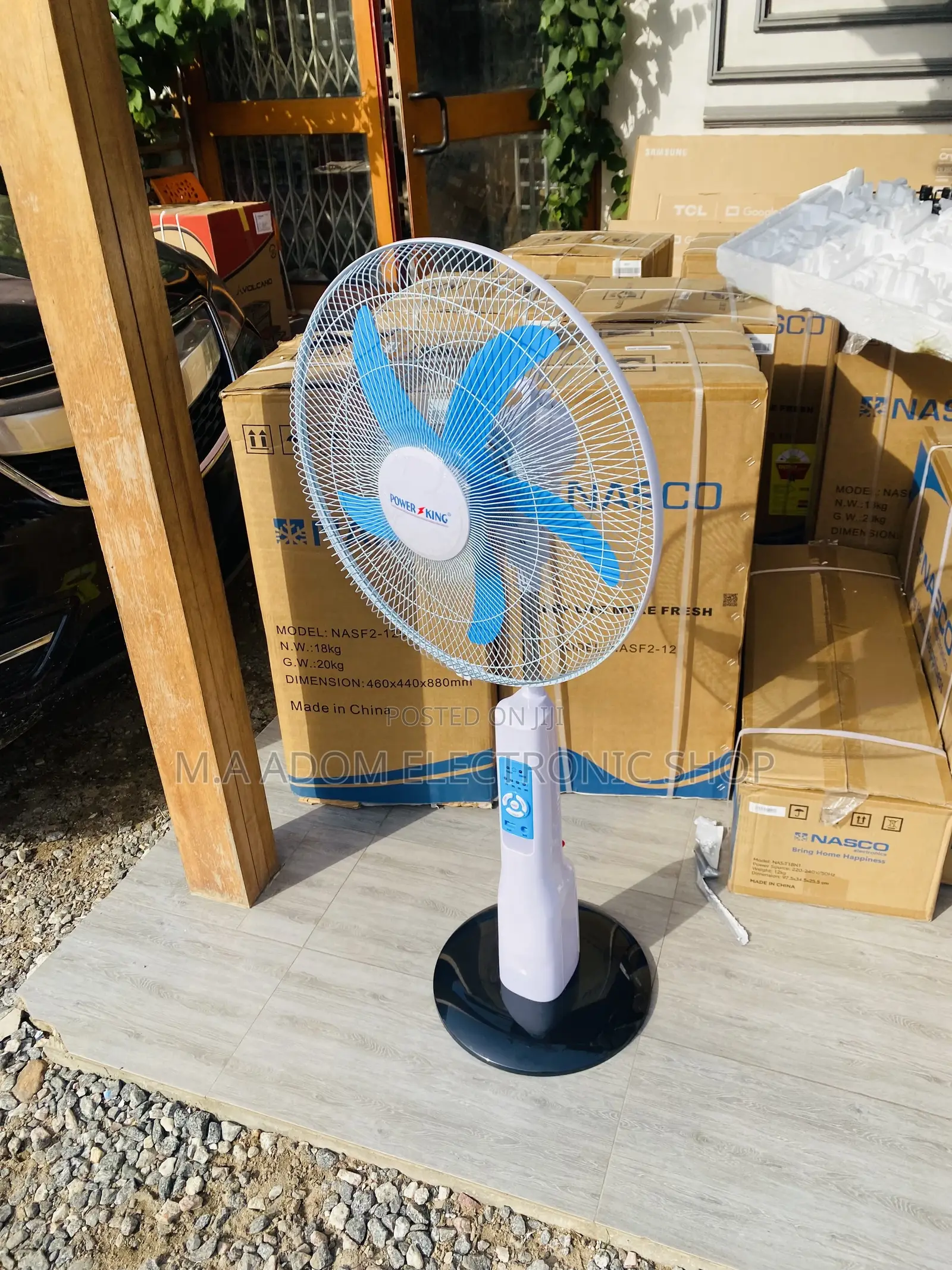 Shop Quality Power King Rechageable Standing Fan With Remote