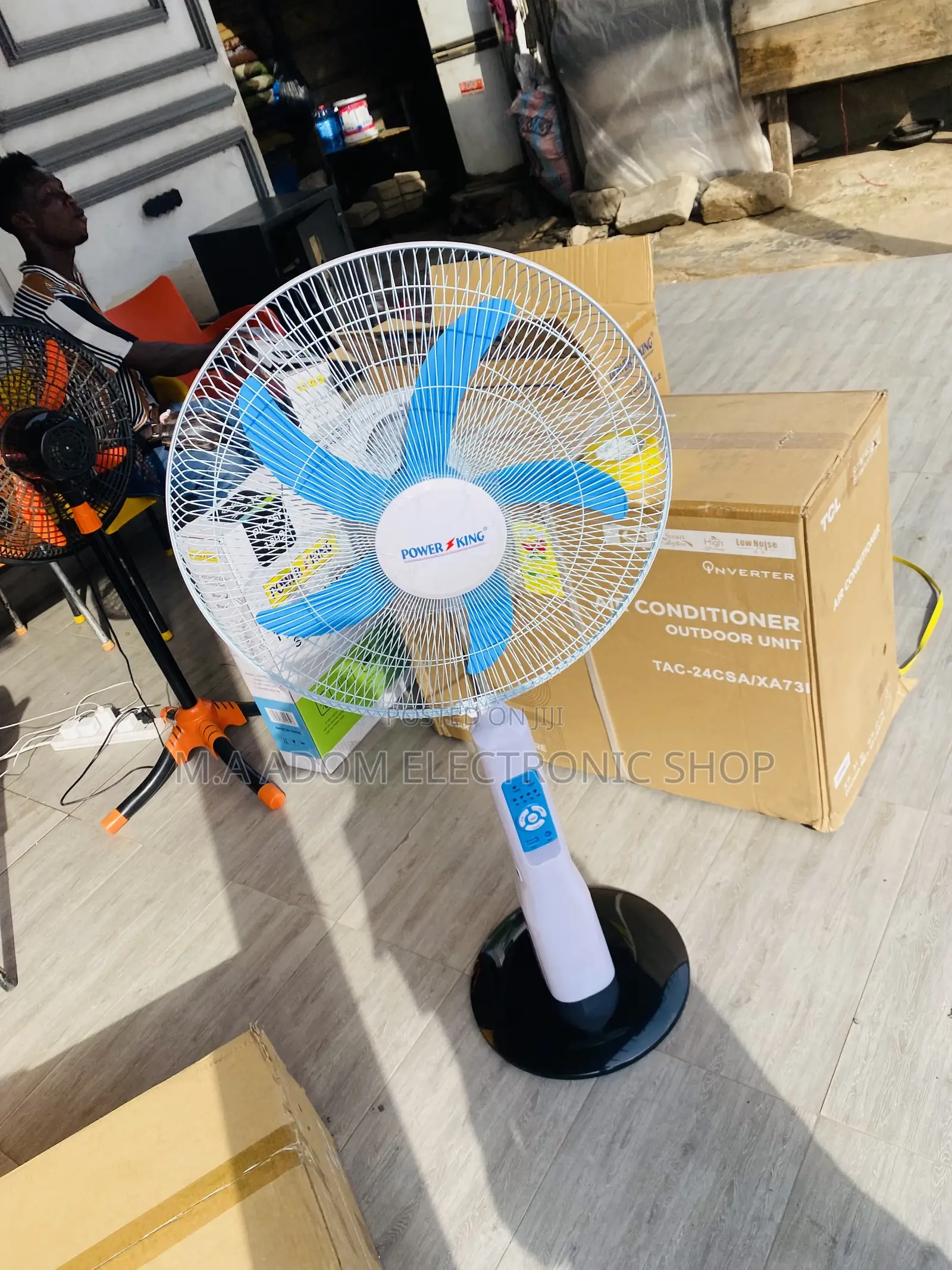 Shop Adorable Power King Rechargeable Standing Fan.