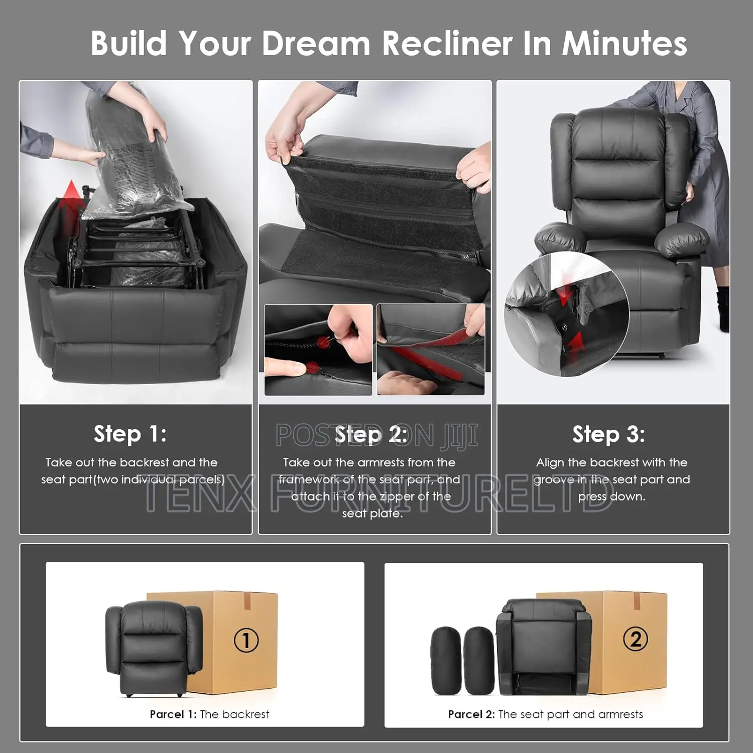 Recliner (Armchair)Footrest Extended Manually