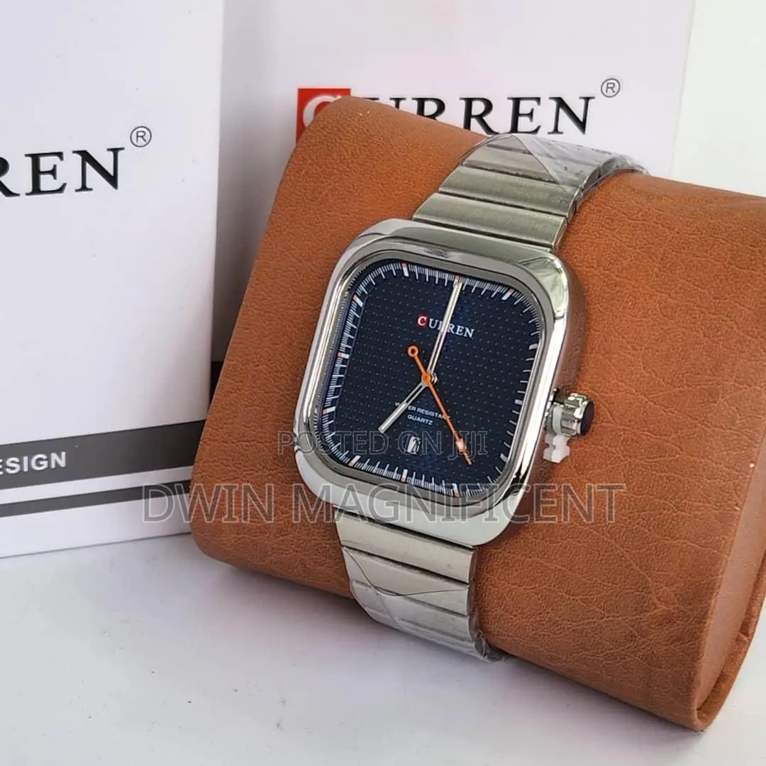 Curren 8460 Casual Steel Strap Square