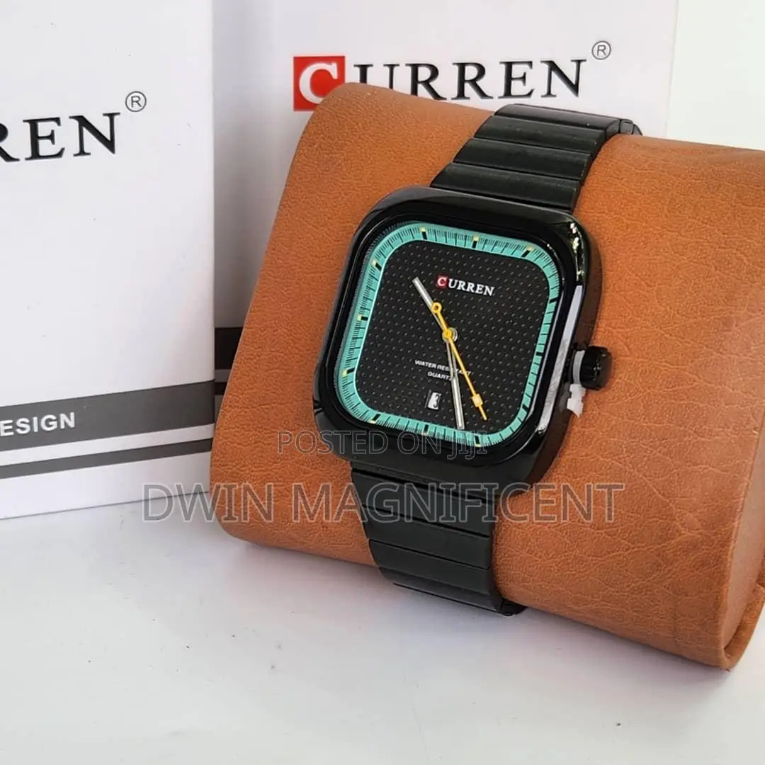 Curren 8460 Casual Steel Strap Square