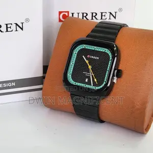 Curren 8460 Casual Steel Strap Square