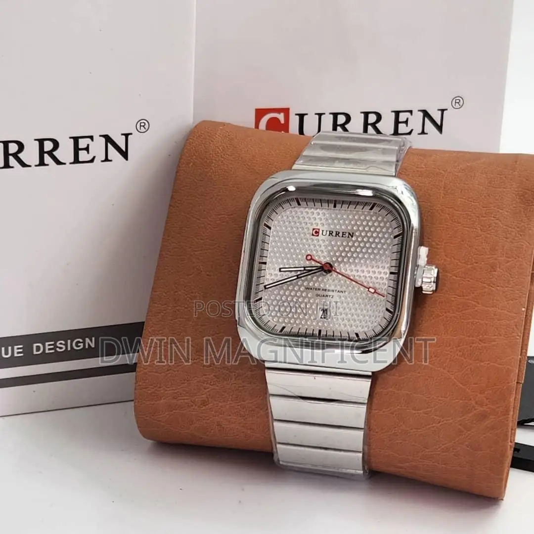 Curren 8460 Casual Steel Strap Square