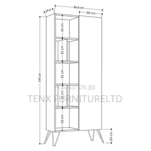 Bookcase / Bookshelves (White)Ant