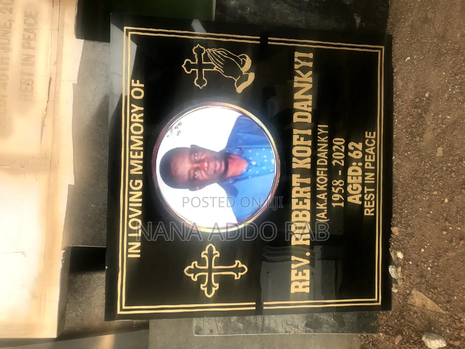 Tombstone Picture and Name Writing Tiles for Cool Price