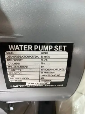 Honda 6.5hp Water Pump*