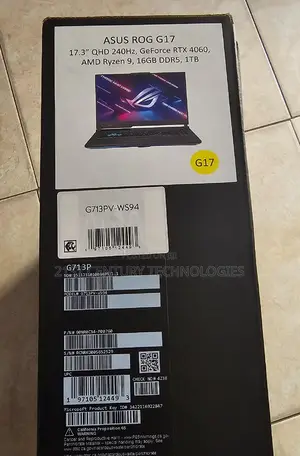 New Laptop Asus ROG Strix G17 16GB AMD Ryzen SSD 1T