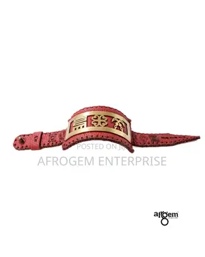 Adinkra Themed Leather Bracelet | Men's