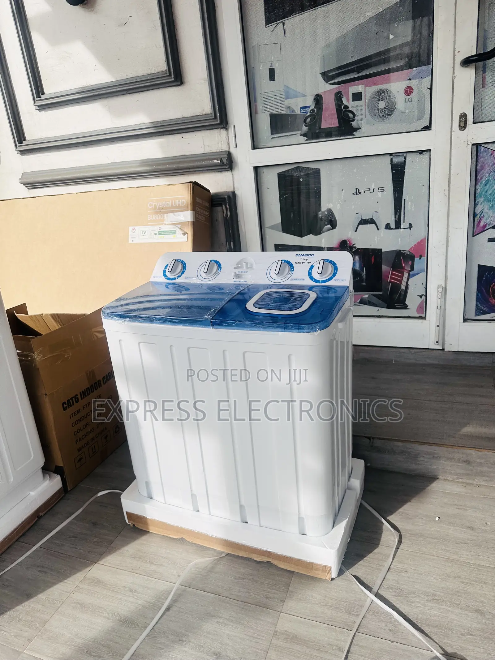 7kg Topload Washing Machine Nasco White Transparent Lid