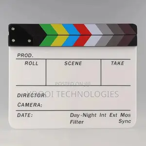 Acrylic Professional Clapperboard for Movie Action Scene