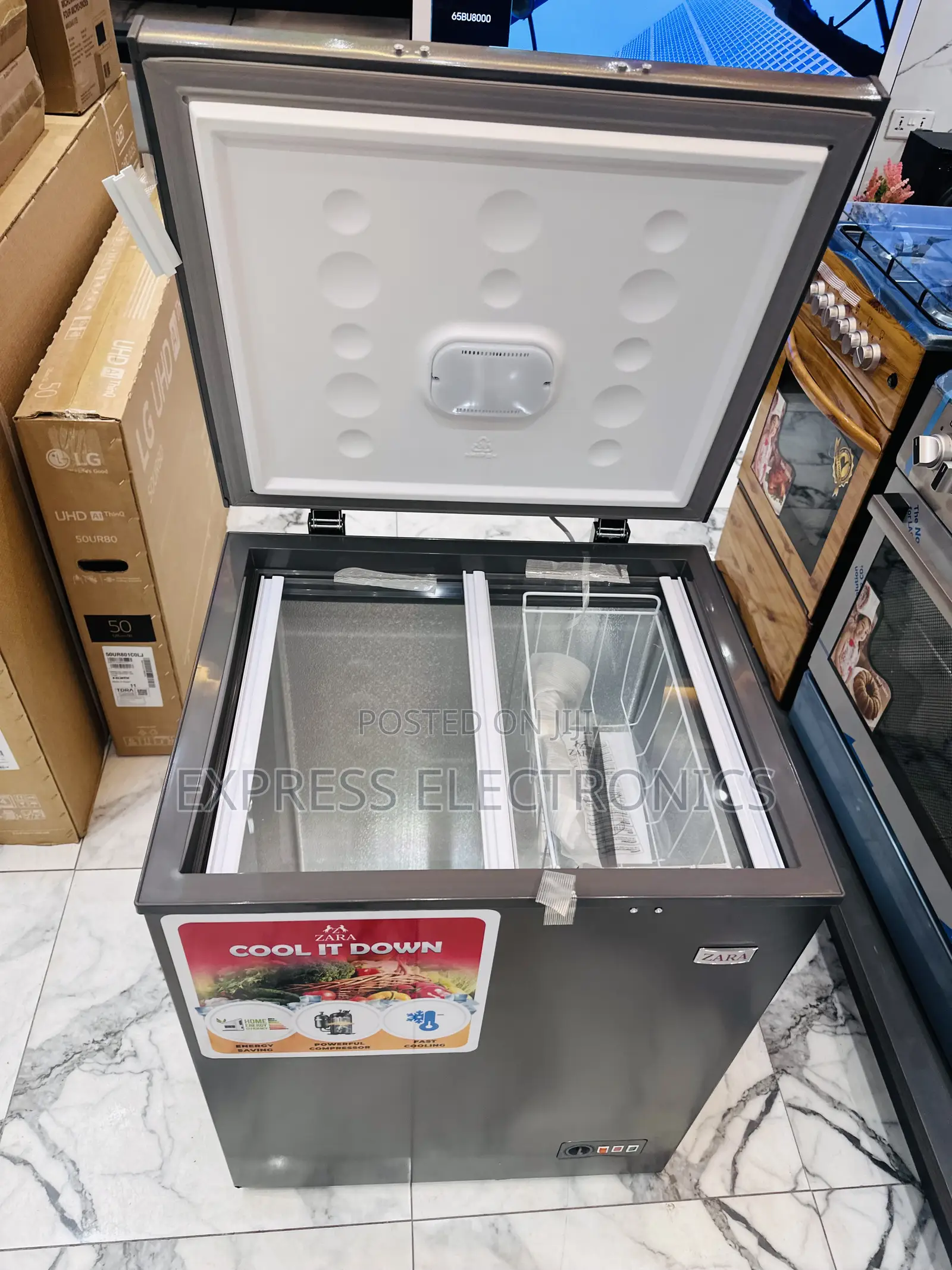 Brand New Grey Color Chest Freezer Single Door 141L Zara.