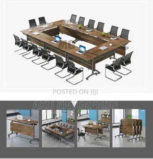 Office Student Conference Folding Computer Table Lock Wheels
