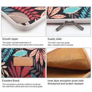 15 Inch Sleeve Case Ethnic Style Multi-Color Zipper Briefcas