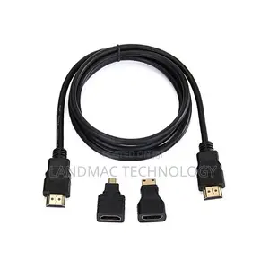 3-in-1 Hdmi Cable With Micro and Mini Adapter - 1.5 Metres -