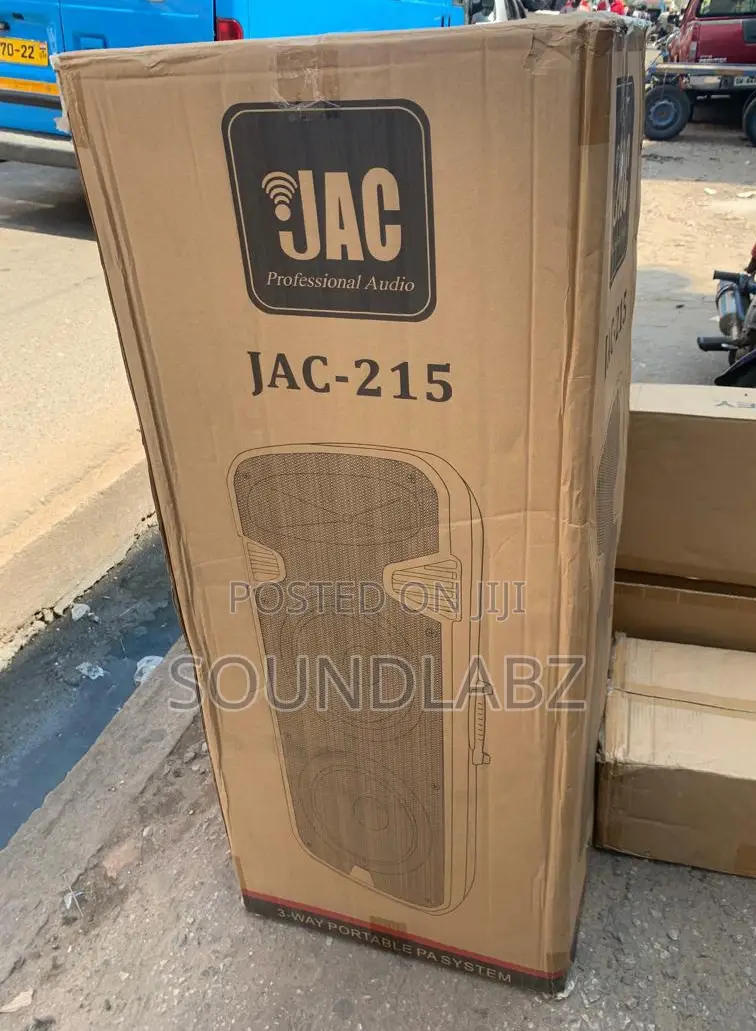 Jac-215 2×15inches Bluetooth Rechargeable Speaker With 2