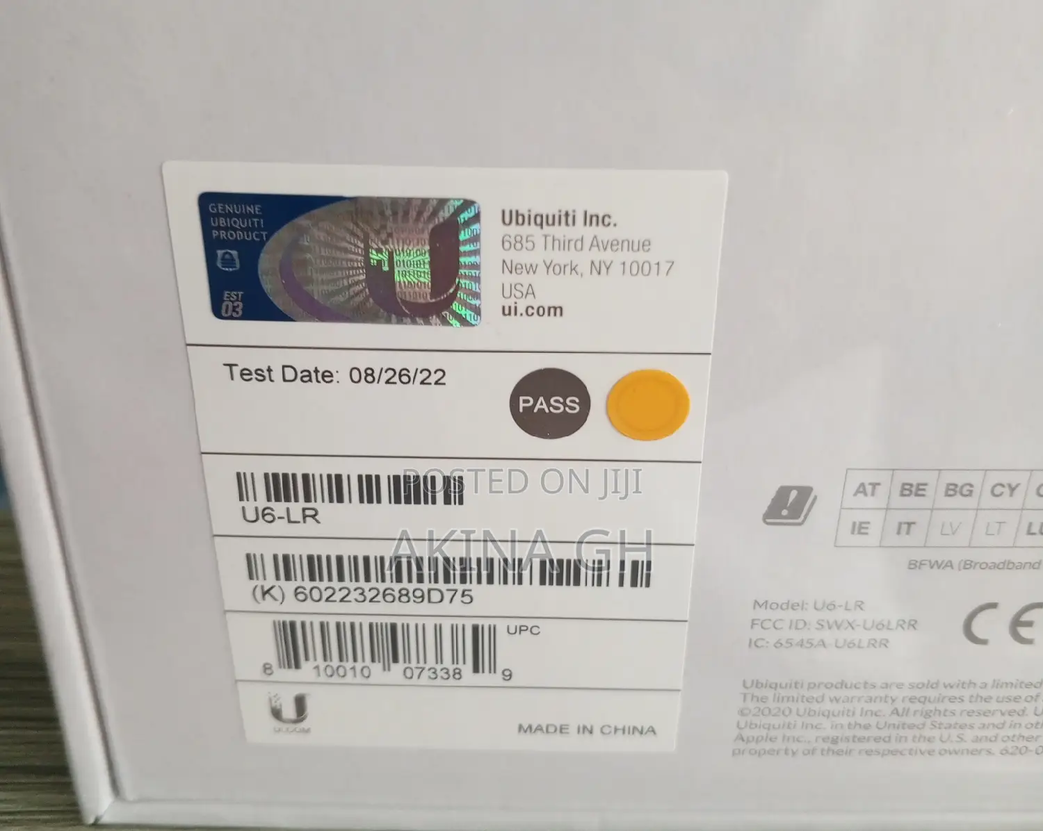Ubiquiti Unifi Long Range Access Point U6 Lr
