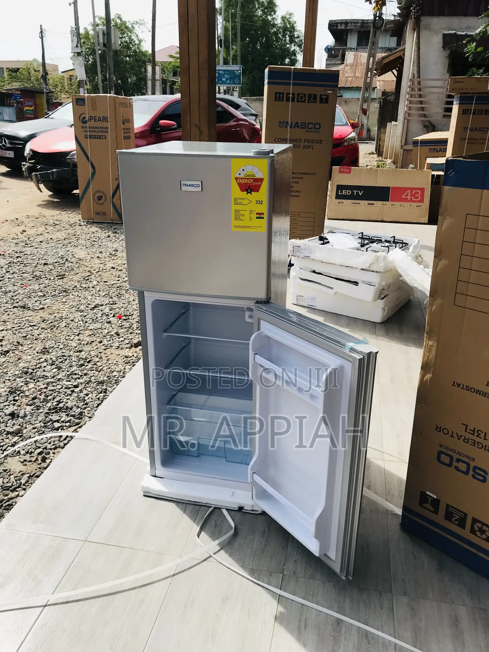 Purchase Quality NascoNas2-13fl 2 Door Electric Fridge,Gray