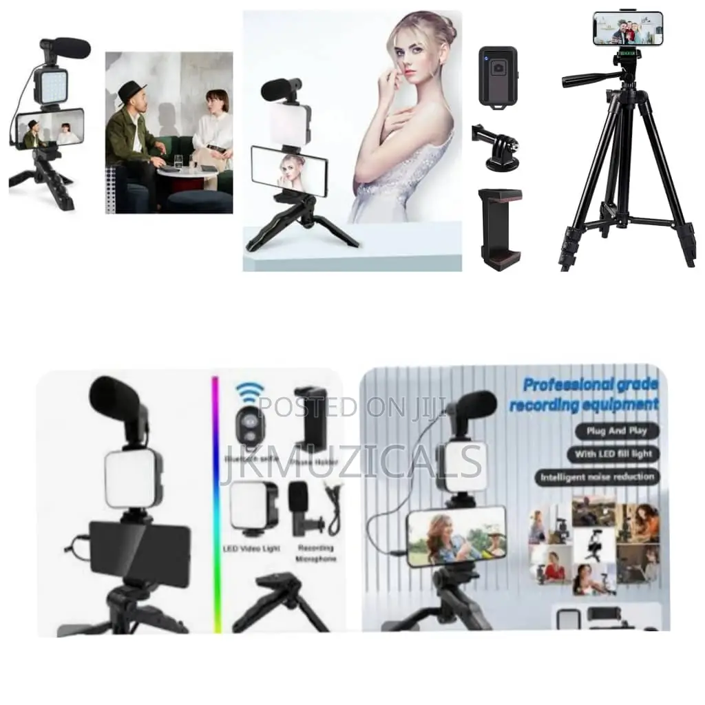 Tripod Stand With Light_ Video Making Kits