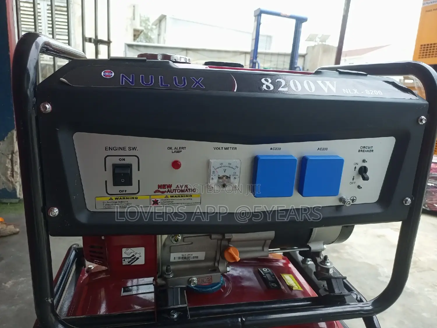 Quality Nulux 7.5kva Generator 8200watts Generator