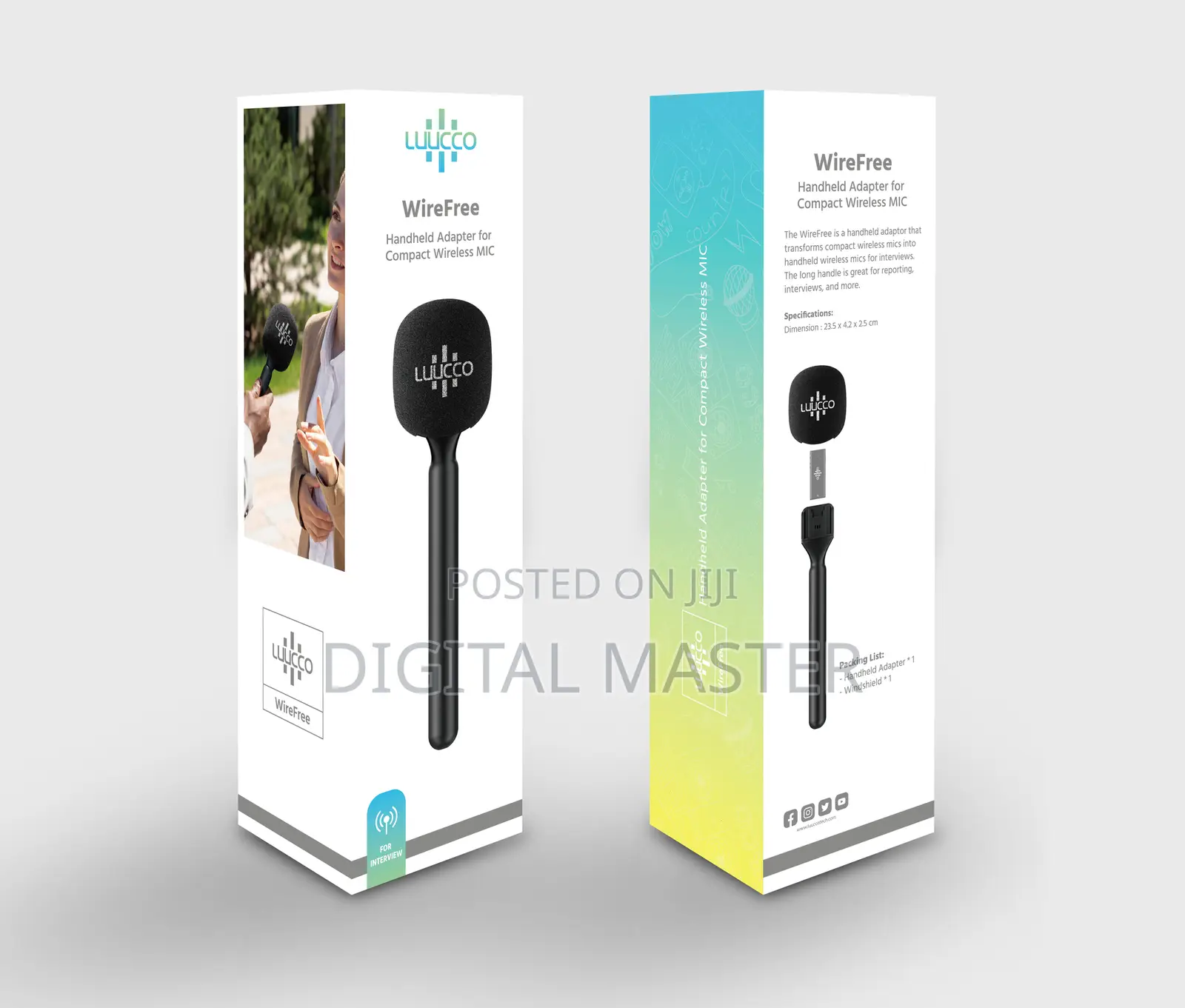 Luucco Wirefree Mini Wireless Microphone Handheld Adapter