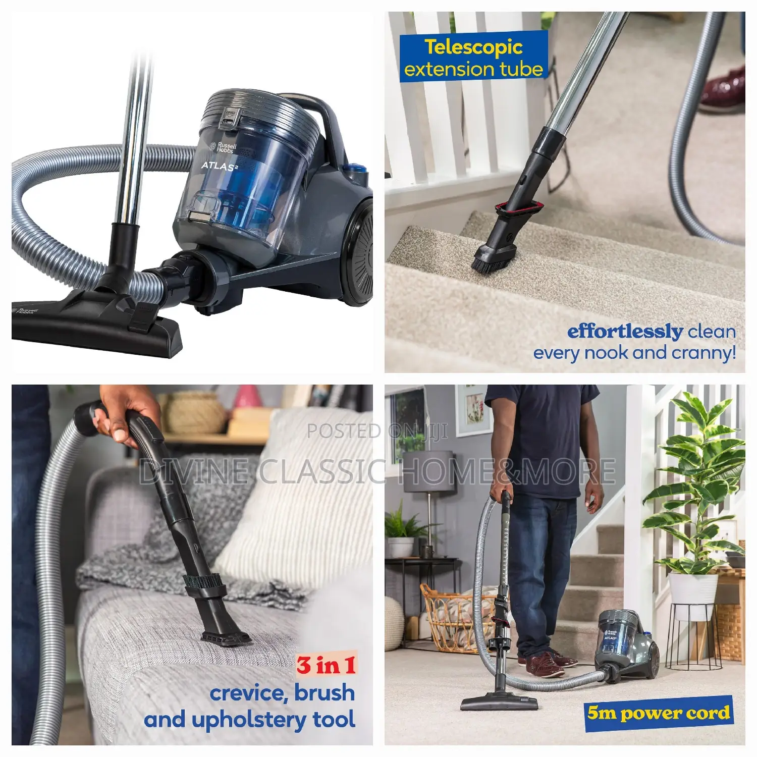 Russell Hobbs Cylinder Vacuum Cleaner ATLAS2 2.5 Litre