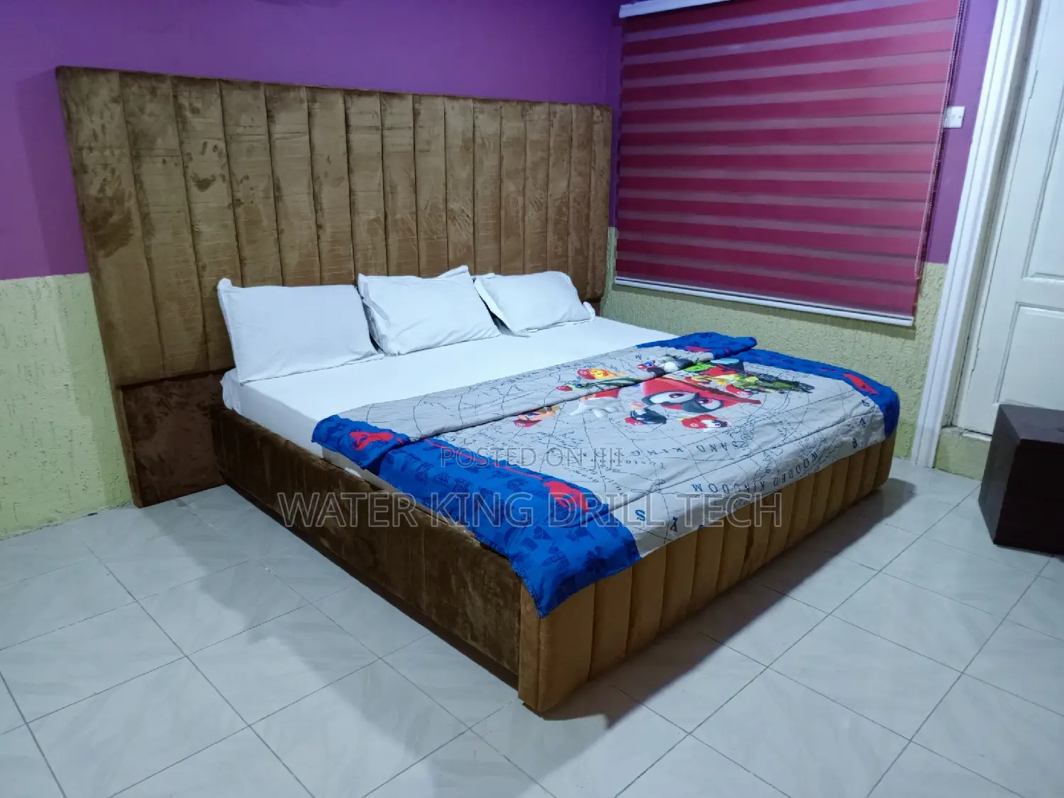 Head Board=114, Height=68, Bed Frames=84x75 Mattress Local.