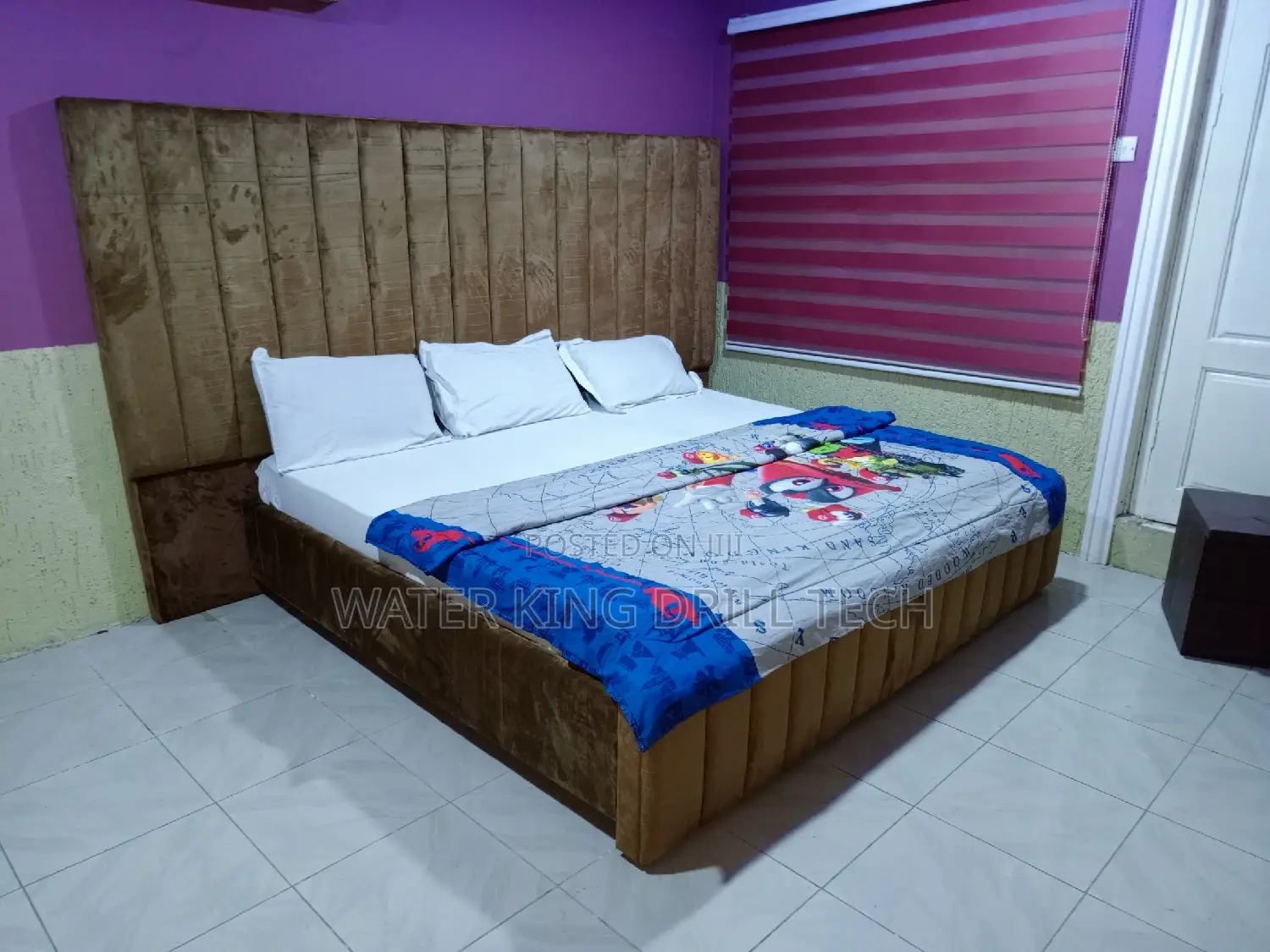 Head Board=114, Height=68, Bed Frames=84x75 Mattress Local.