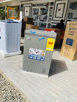 Electric Single Door Pearl Chest Freezer With Inside Light.