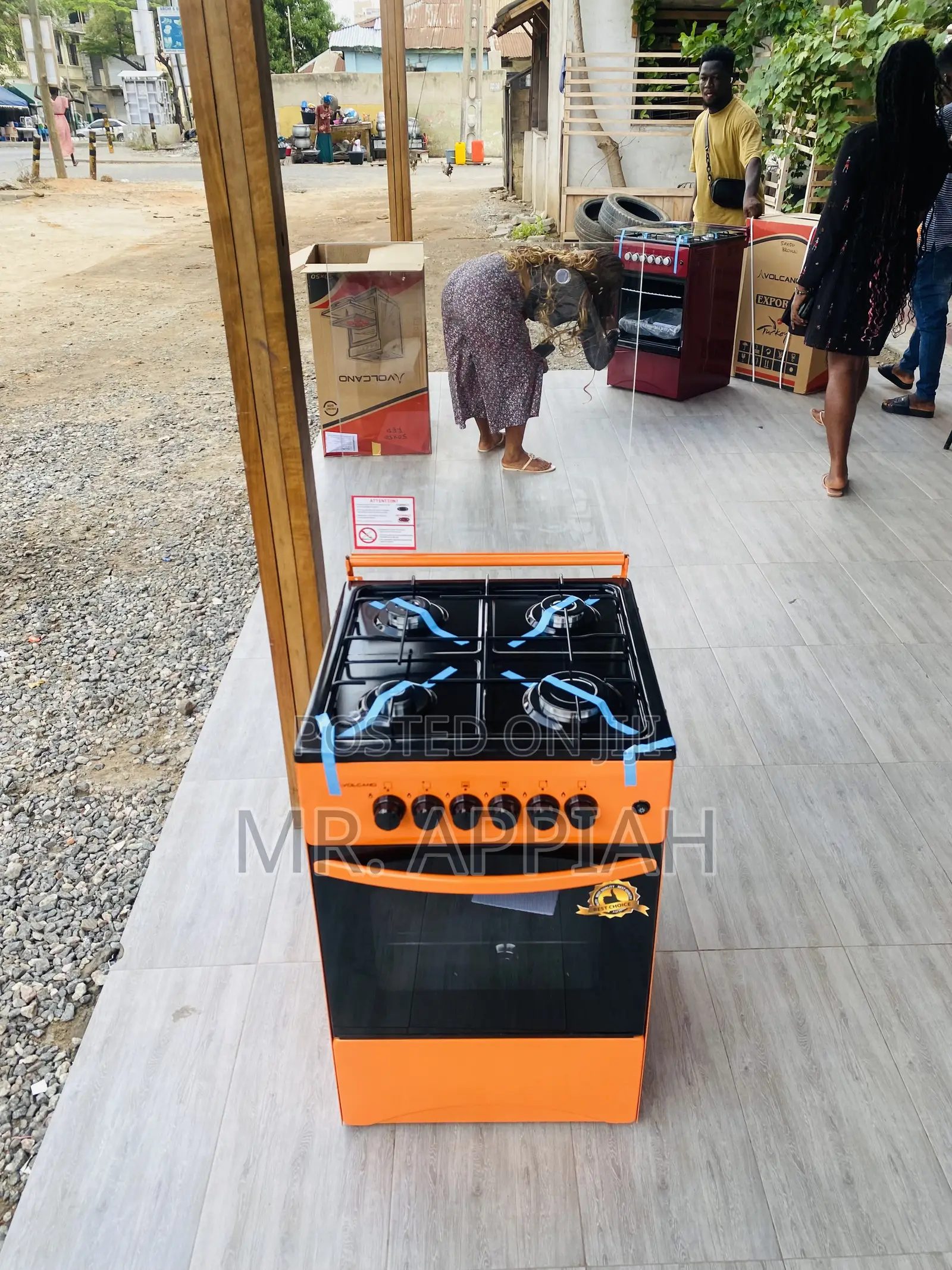 Purchase Volcano 50x50 4 Gas Burner With Oven(Orange).