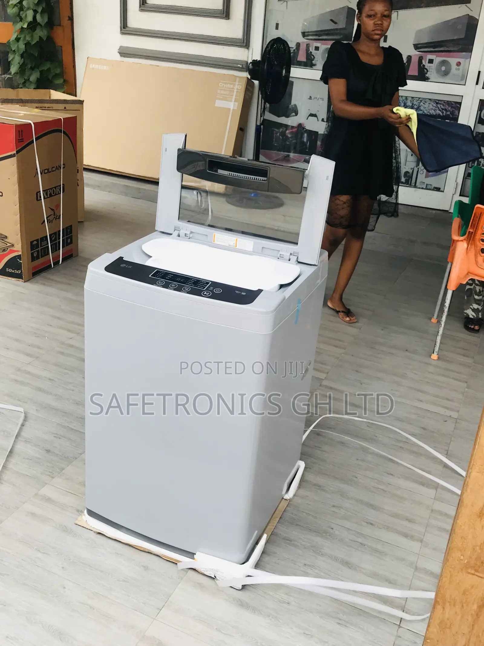 Durable LG Gray Fullyautomatic Topload 9kg Washingmachine