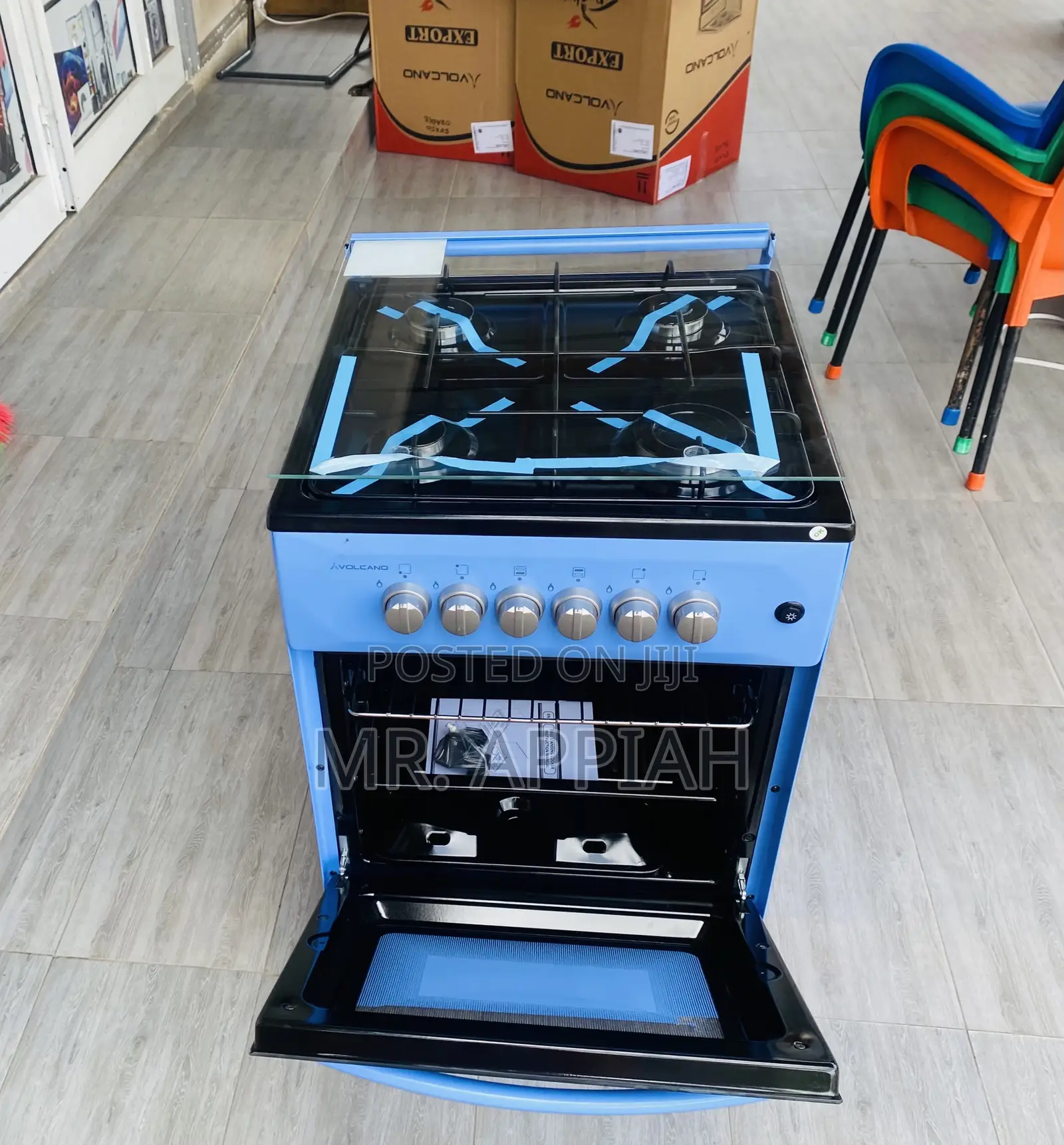 Buy Volcano 50x50 4 Gas Burner With Oven(Blue).