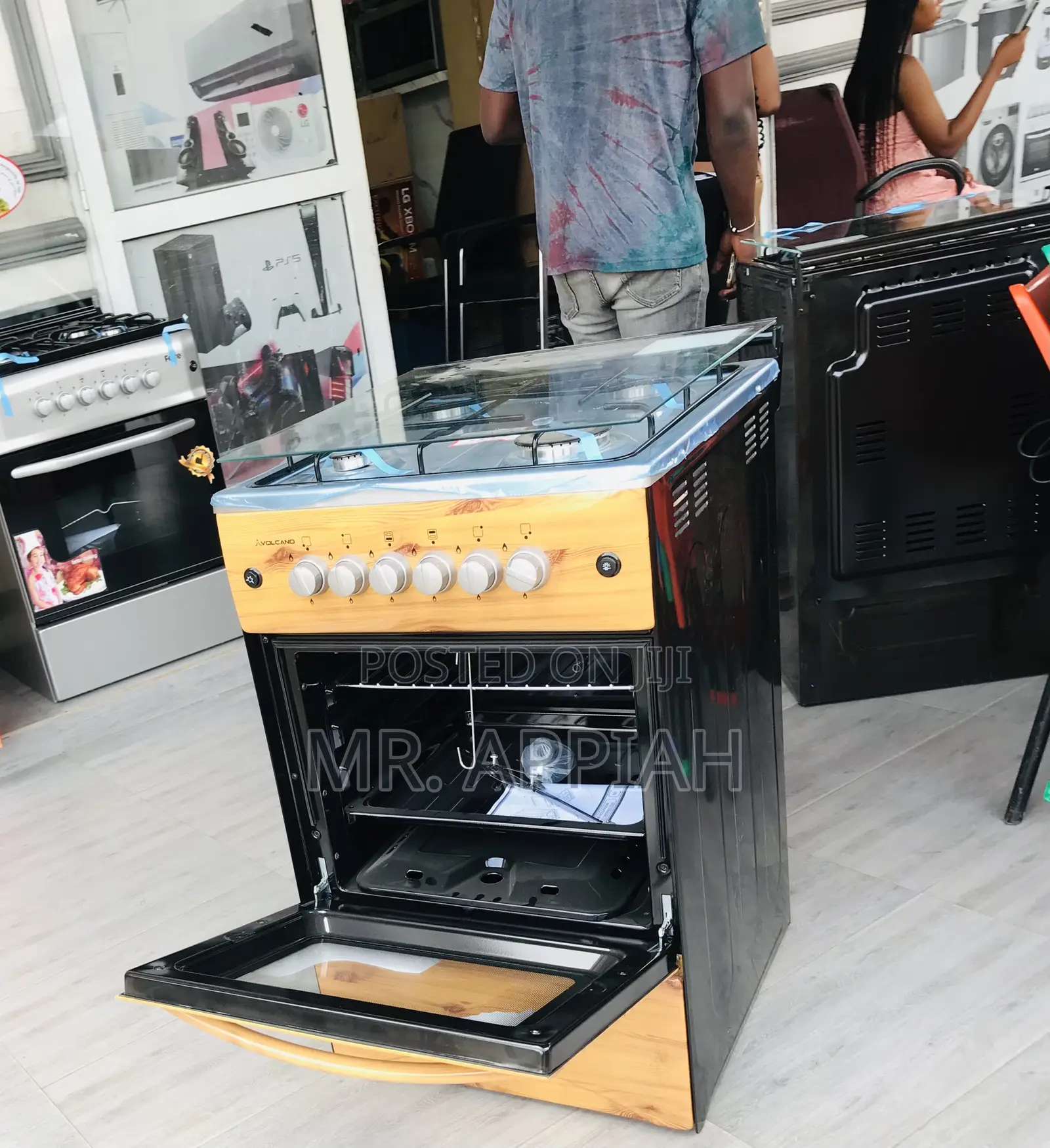Affordable Wooden Oven and Grill Volcano 4 Gas Burner.