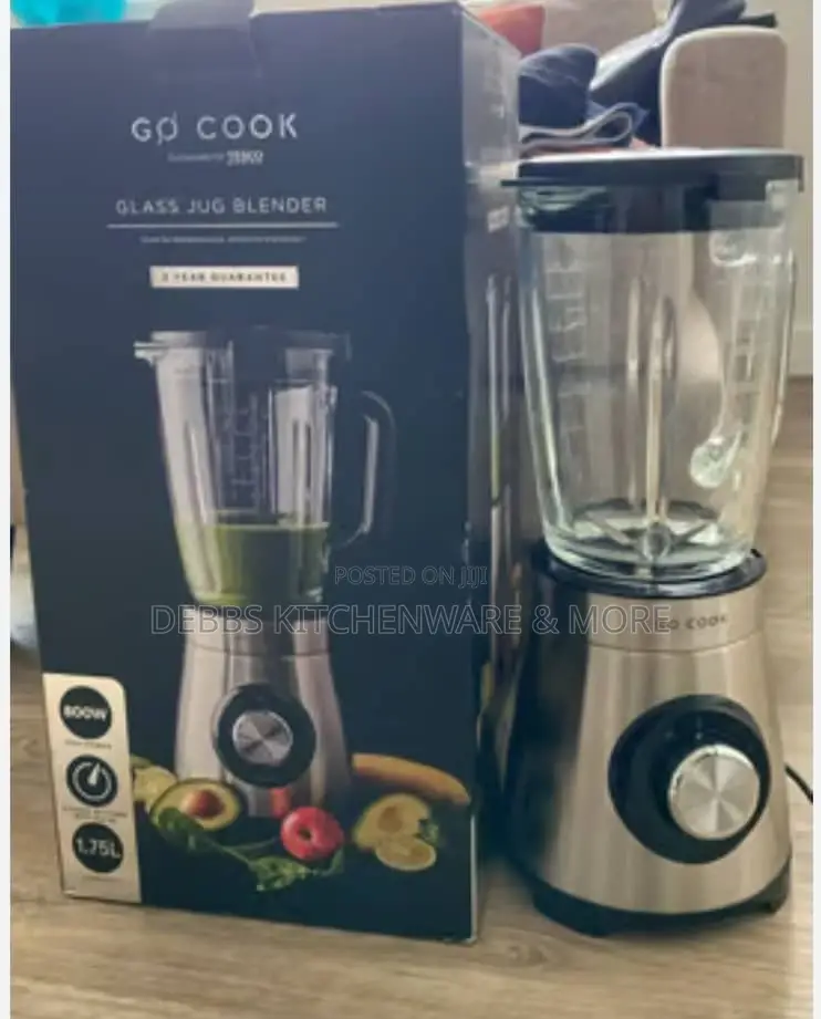 Glass Blender With 6 Blades, 1.75L