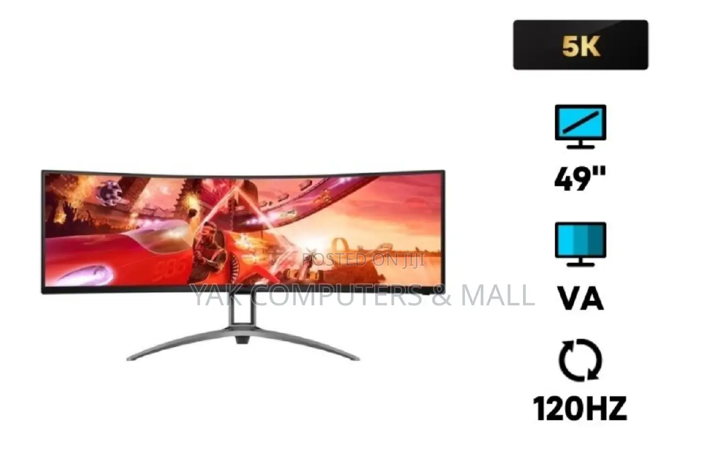 49 Inch Resolution 165hz Aoc Gaming and Graphics Monitor