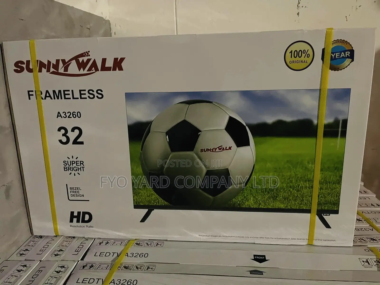 Sunnywalk 32′′Frameless HD LED TV Vga, Usb, Hdmi, Digital TV