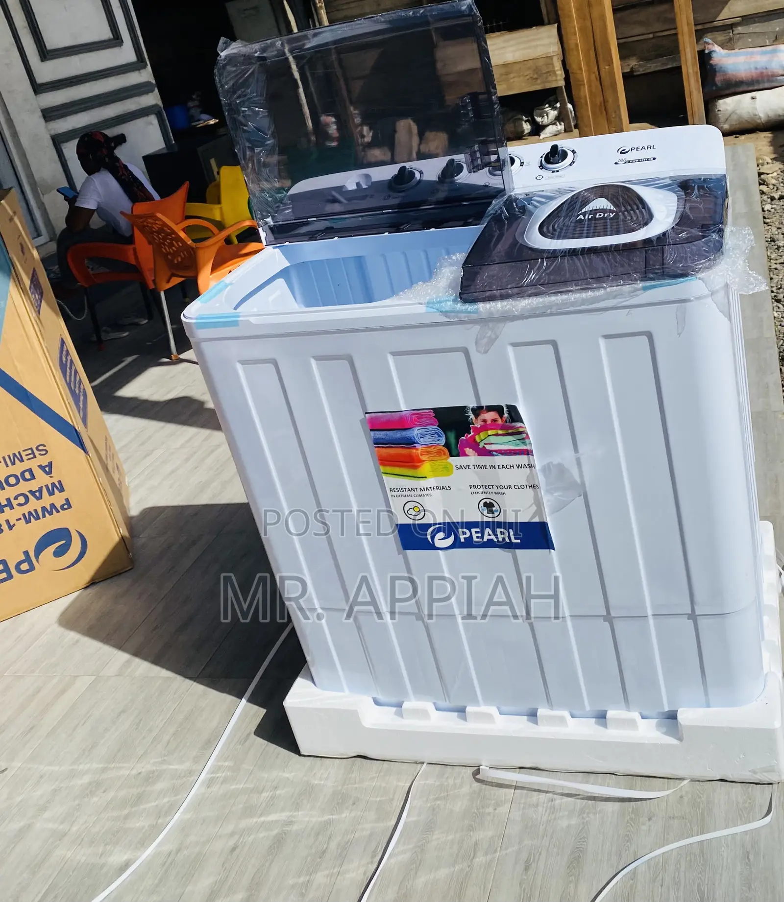 Pearl Semi-Automatic Washing Machine + Spin/Dry(18kg).