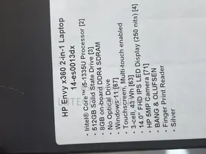 New Laptop HP Envy 14 8GB Intel Core i5 SSD 512GB