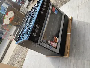 Durable Ferre 90x60 5 Gas Burner With Oven(Black).