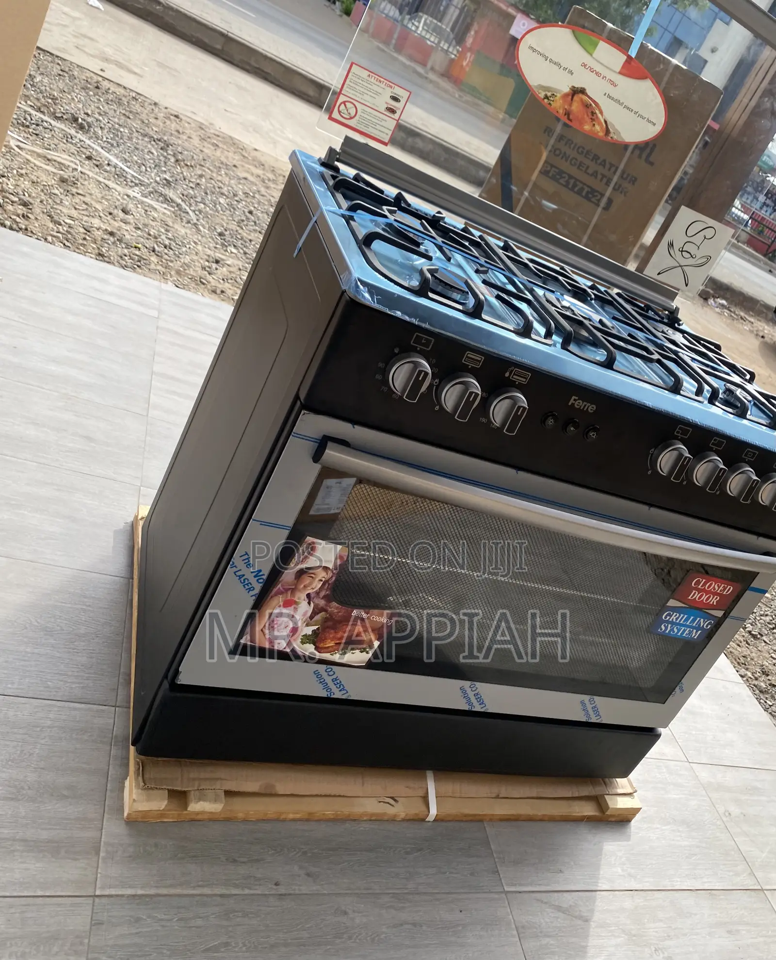 Well Design Ferre 90x60 4 Gas Burner With Oven(Black).