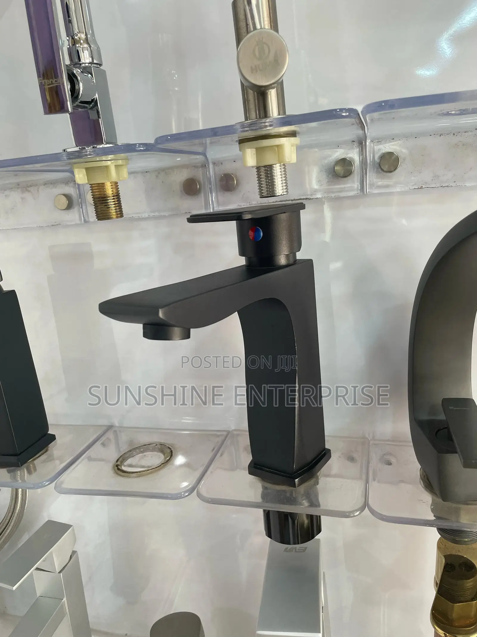 All Black Hot and Cold Wash Hand Basin Tap