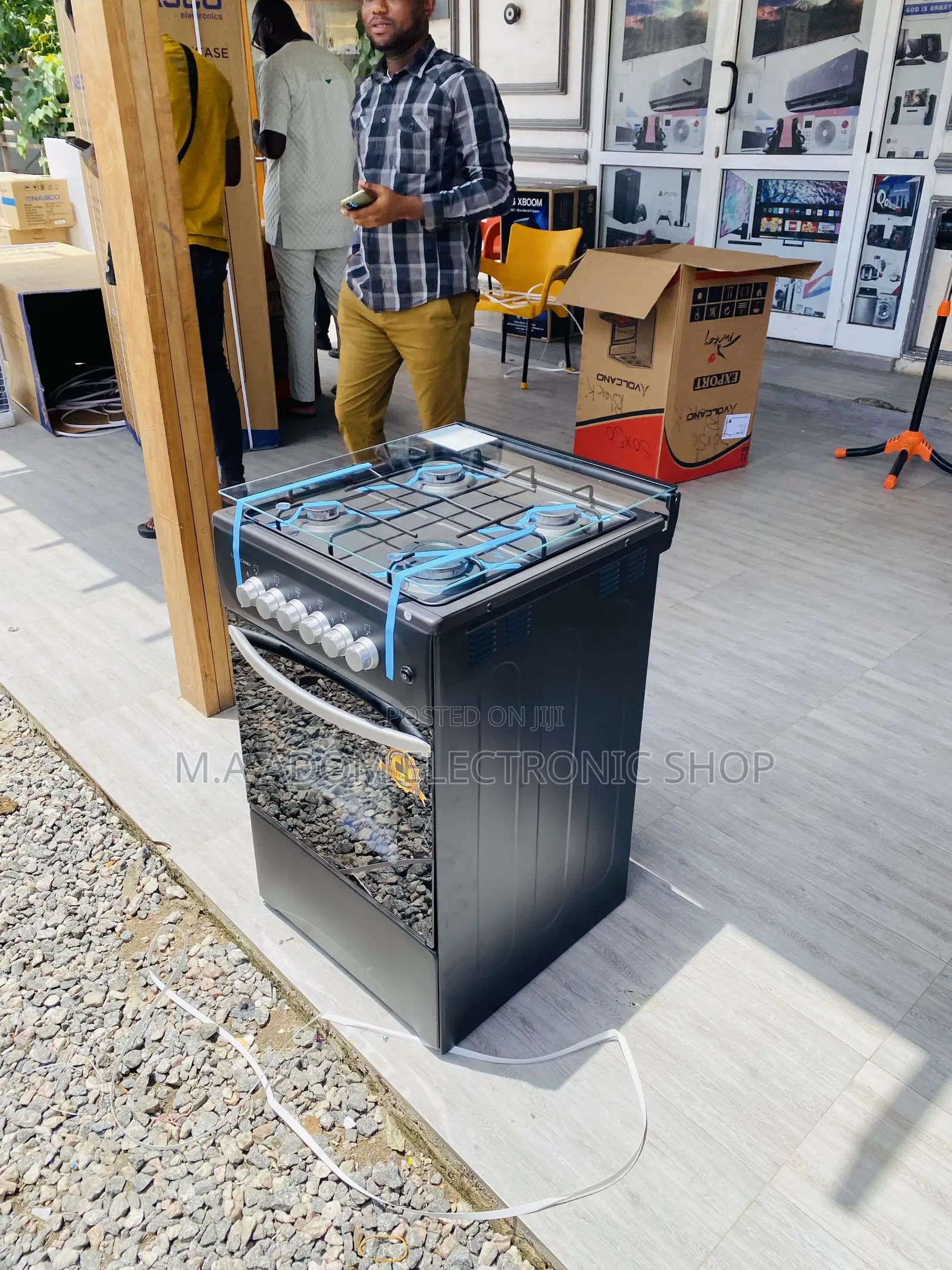 Affordable 50x50 Volcano 4 Gas Burner With Oven(Black).