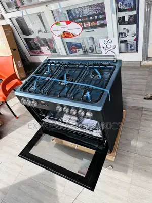 60/90 Gas Ferre Oven Rotisserie Ignition 5burner Black.