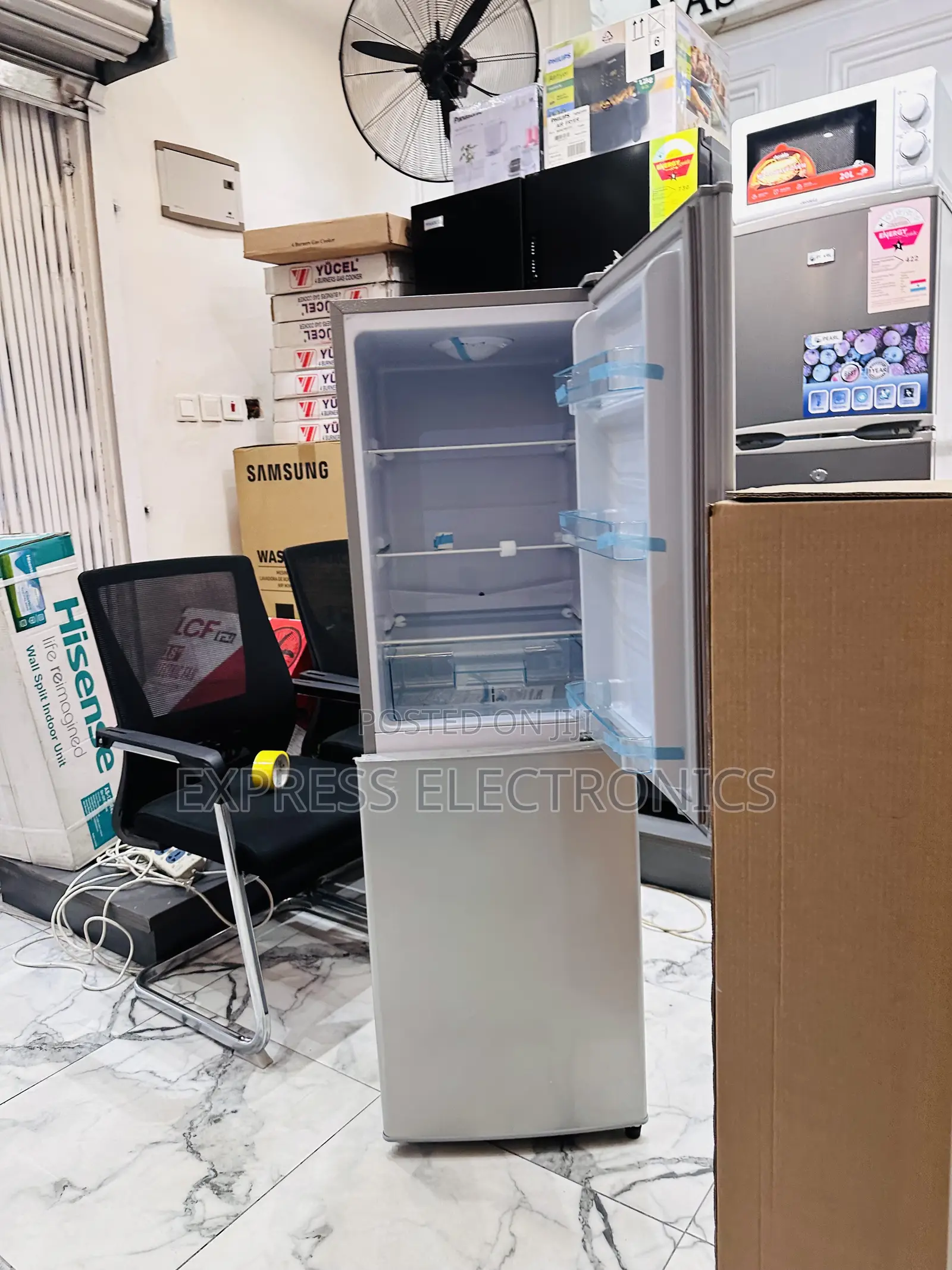 Get a New Nasco Double Door Nas-20fl Grey Color Fridge