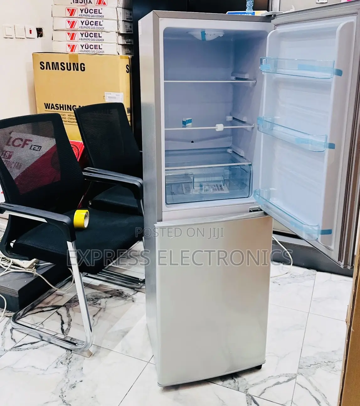 Nasd-20fl Double Door Fridge Nasco Grey
