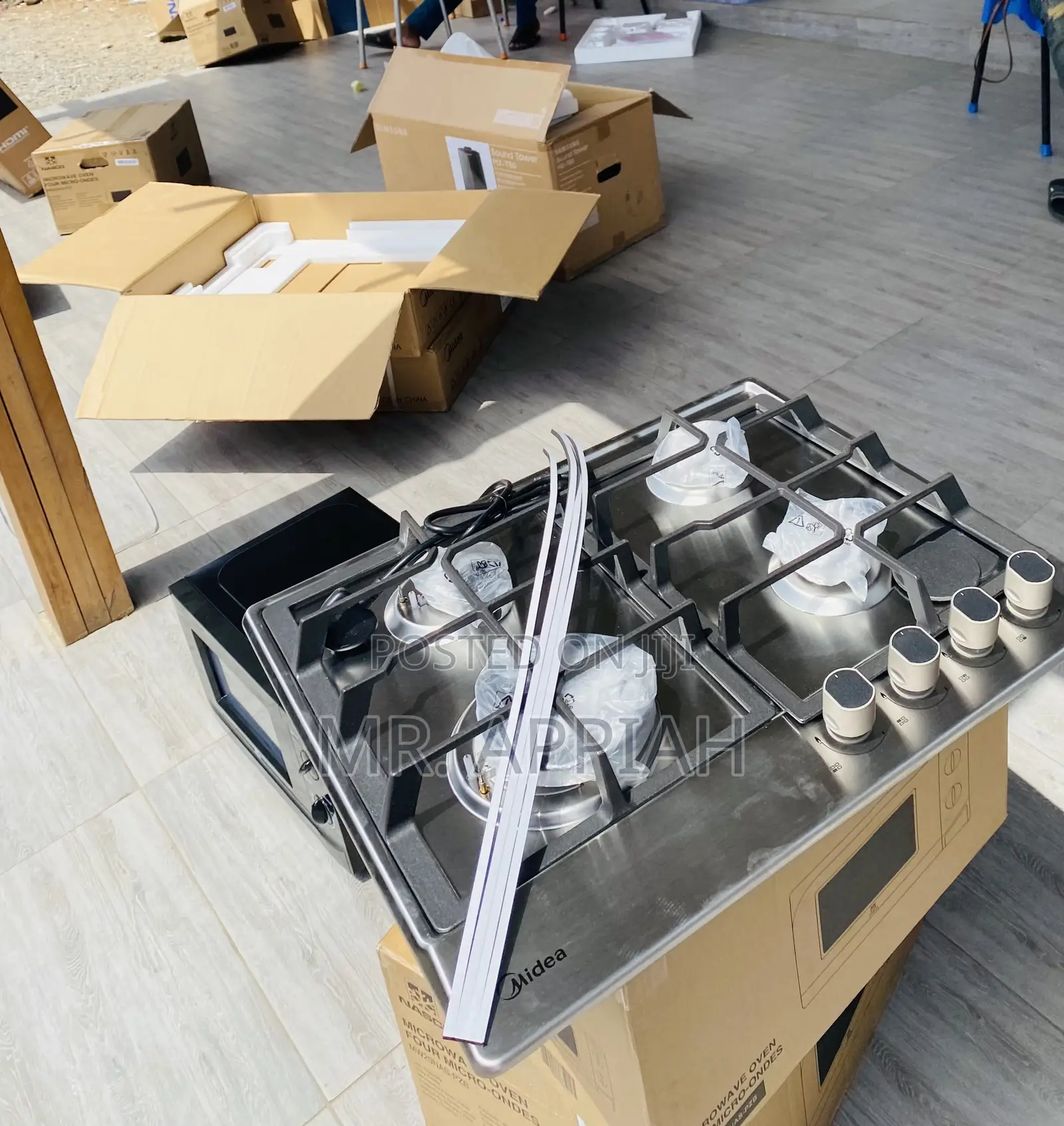 Gas Hob 4 Gas Midea Burner Stove(60G40ME)Gray.