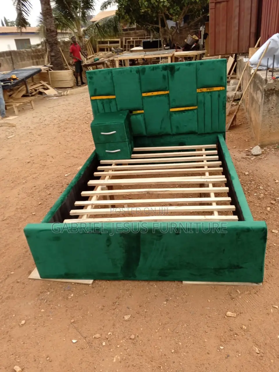 Double Bed With Side Drawers Available