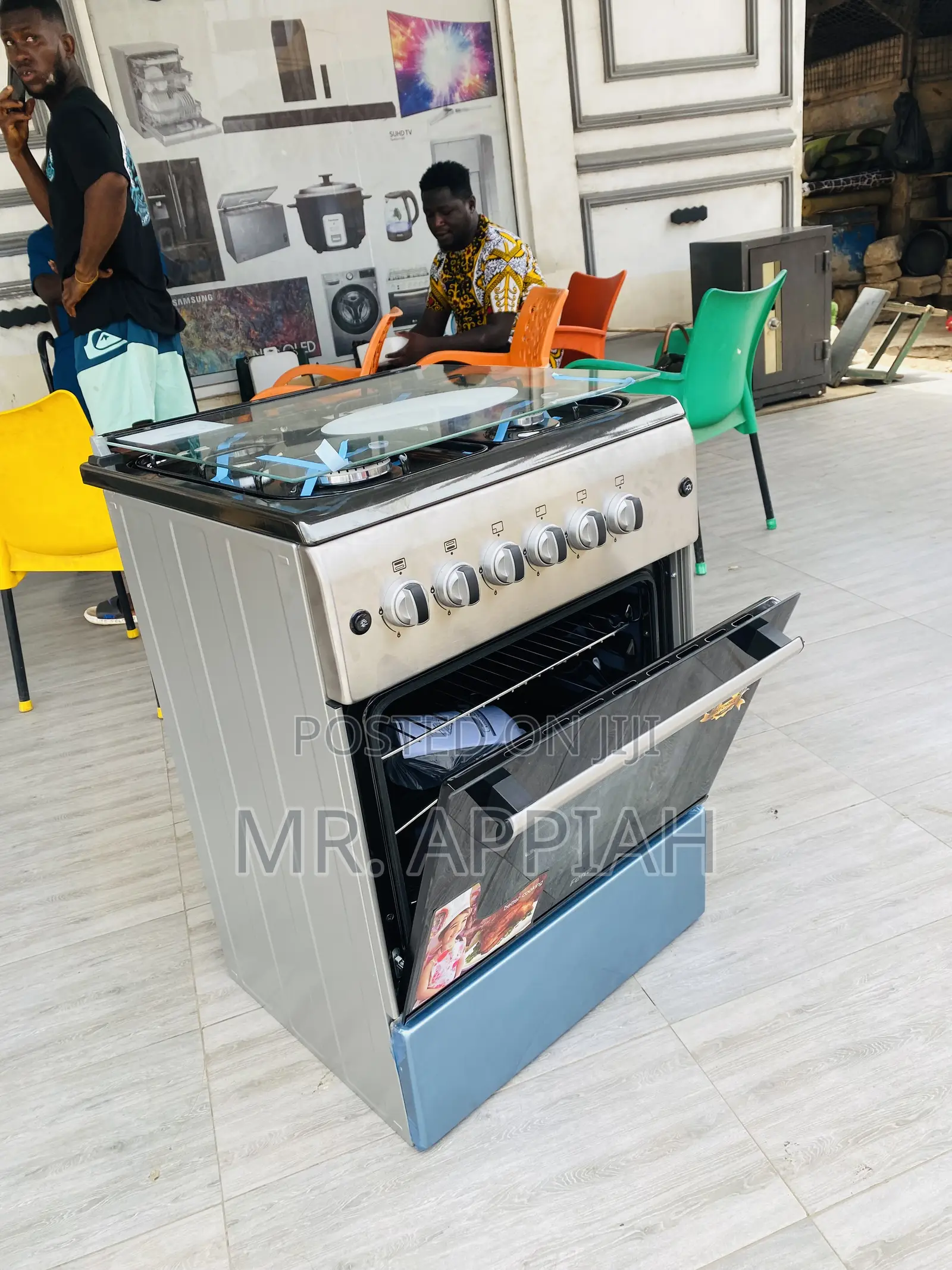 New Line Ferre 60x60 4 Gas Burner With Oven Grill(Gray).